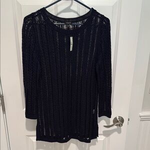 Talbots Navy Knit Tunic  XS NWT